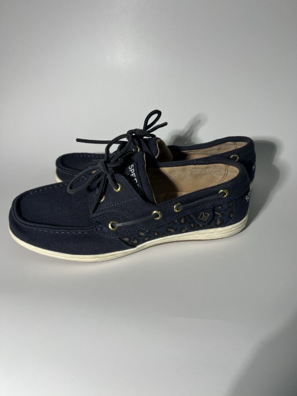 Sperry Koifish Boat Shoes Blue Canvas Women’s Size 8 - Picture 4 of 12